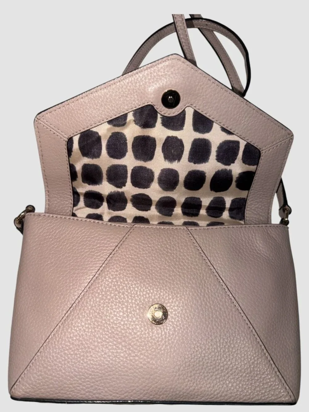 Kate Spade Spencer Court Monday Taupe Suede and Leather Envelope Crossbody Bag - Picture 7 of 10